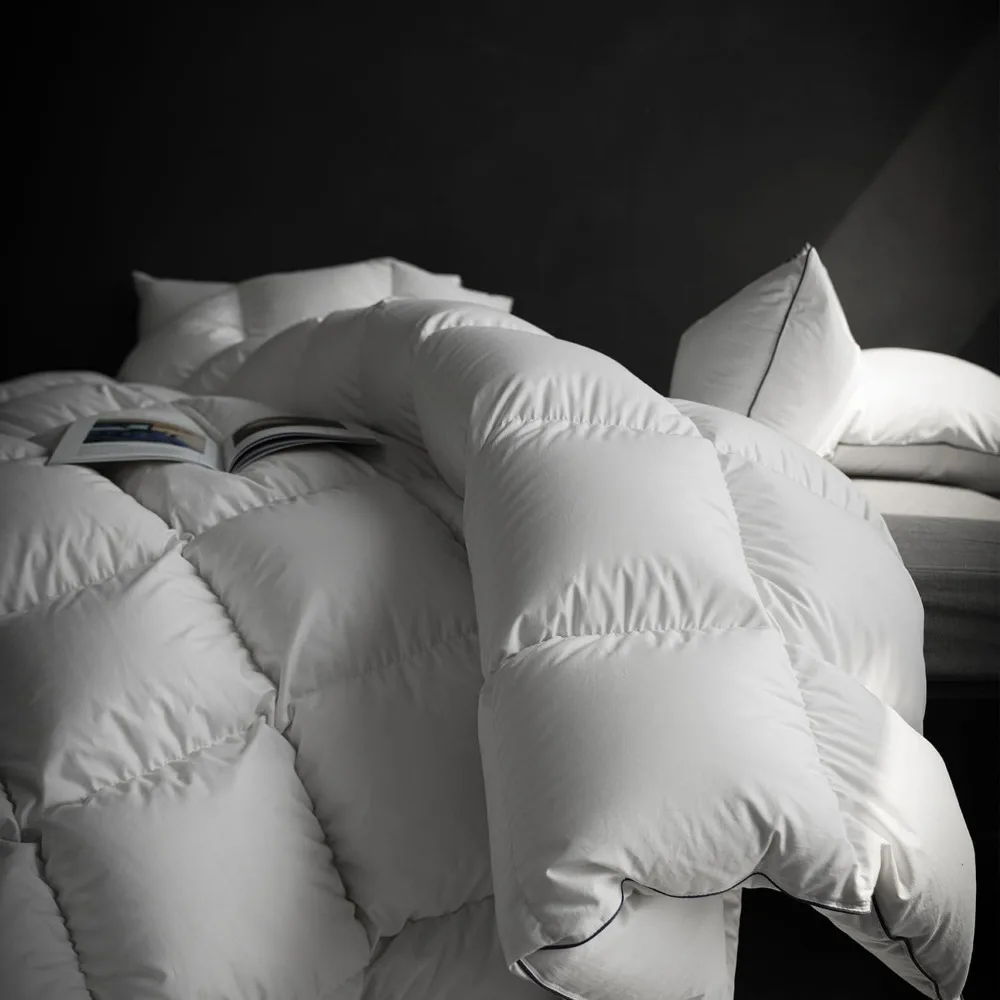 Hungarian Goose Down Comforter, 850 Fill Power Medium Warmth for All Season Duvet Insert - Light Weight, White Down Comforter
Hungarian Goose Down Comforter, 850 Fill Power Medium Warmth for All Season Duvet Insert - Light Weight, White Down Comforter