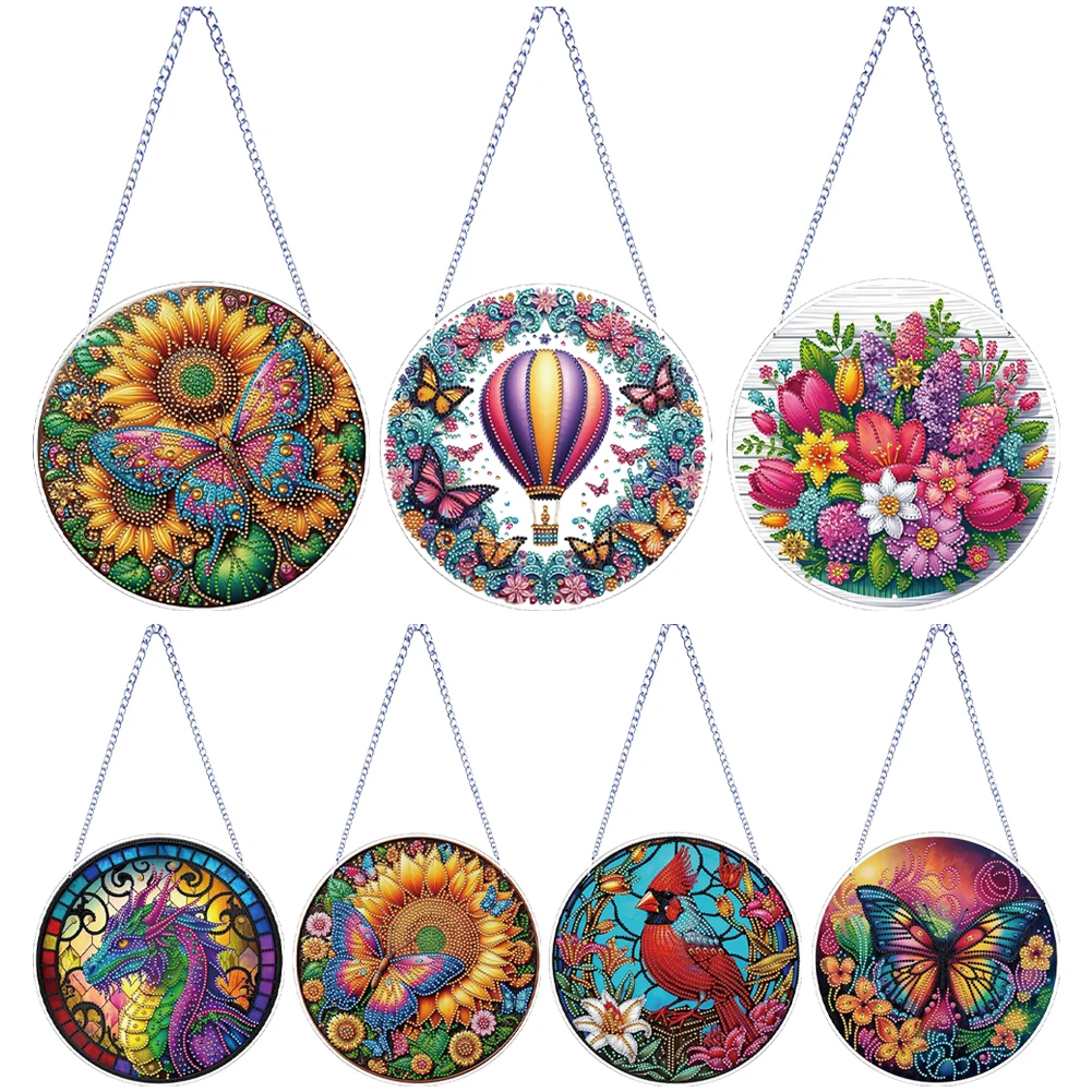 Flower Bird Theme 2D/Flat DIY Rhinestone Diamond Art Window Pendants Crystal Painting Ornament Window Hanging Art for Home Decor
Flower Bird Theme 2D/Flat DIY Rhinestone Diamond Art Window Pendants Crystal Painting Ornament Window Hanging Art for Home Decor