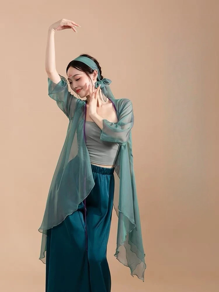 Classical Dance Past Present Cross Collar Chinese Style Dance Gauze Dress Elegant Women's Green Snake Dance Performance Costume
Classical Dance Past Present Cross Collar Chinese Style Dance Gauze Dress Elegant Women's Green Snake Dance Performance Costume