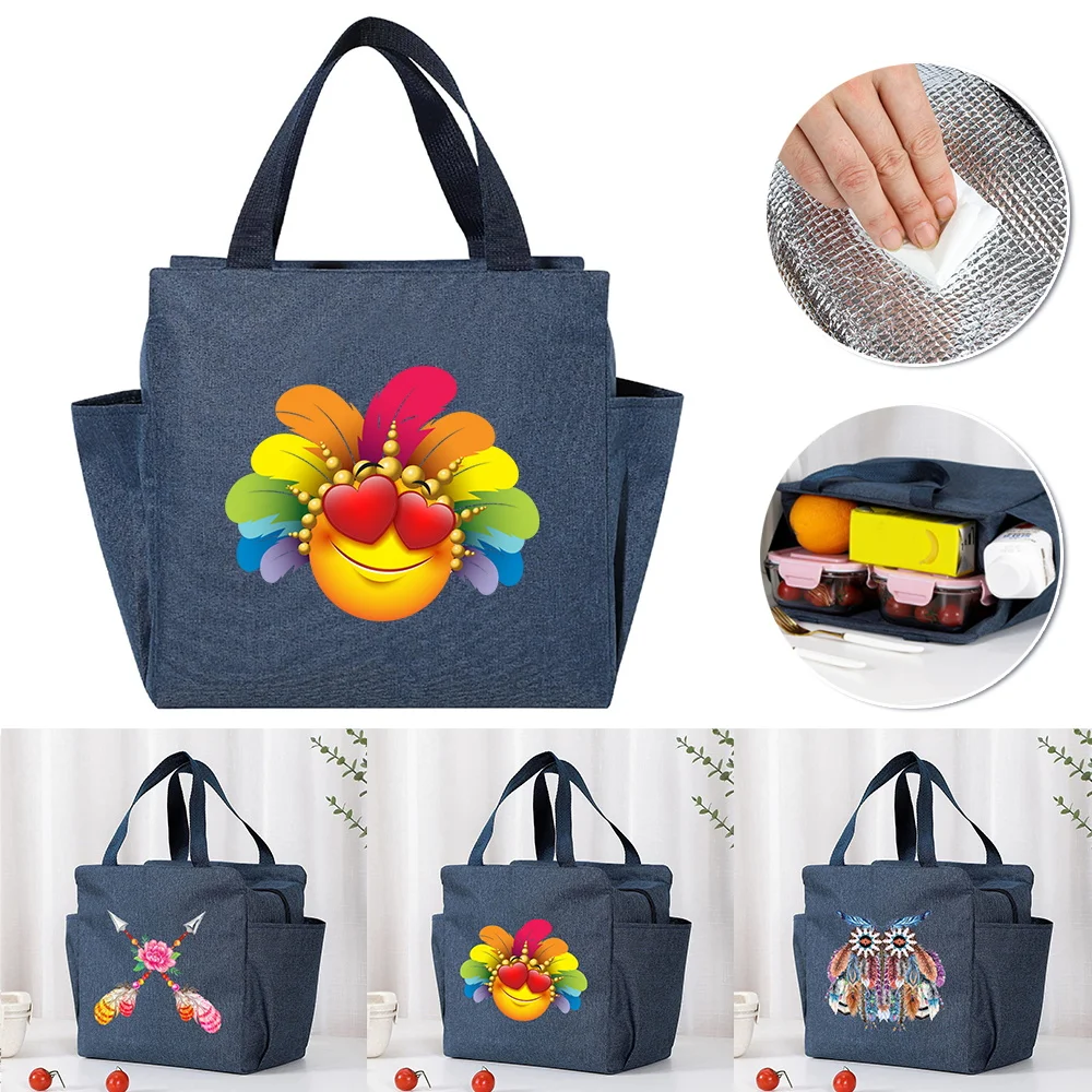 Travel Portable Lunch Bag Feather Printed Canvas Lunch Bag Fashion Food Insulation Camping School Picnic Bag
Travel Portable Lunch Bag Feather Printed Canvas Lunch Bag Fashion Food Insulation Camping School Picnic Bag