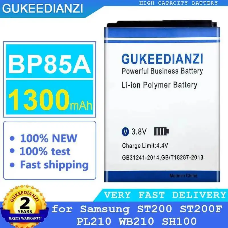 1300Mah BP85A Camera Battery High-Efficiency For Samsung ST200 ST200F PL210 WB210 SH100
1300Mah BP85A Camera Battery High-Efficiency For Samsung ST200 ST200F PL210 WB210 SH100