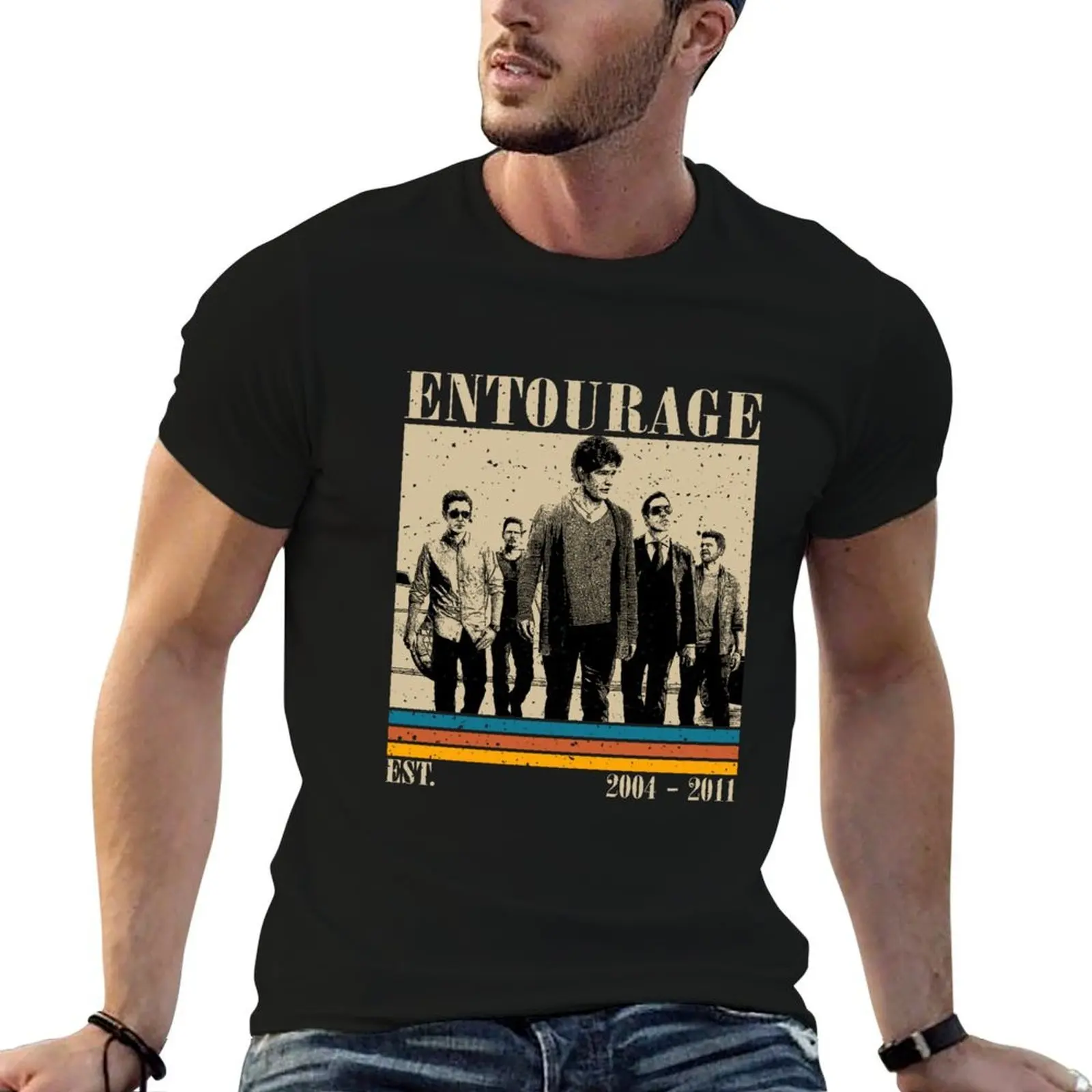 Retro Entourage T-Shirt black cotton t-shirt plain for man package anime t shirts oversize T-Shirt
Retro Entourage T-Shirt black cotton t-shirt plain for man package anime t shirts oversize T-Shirt