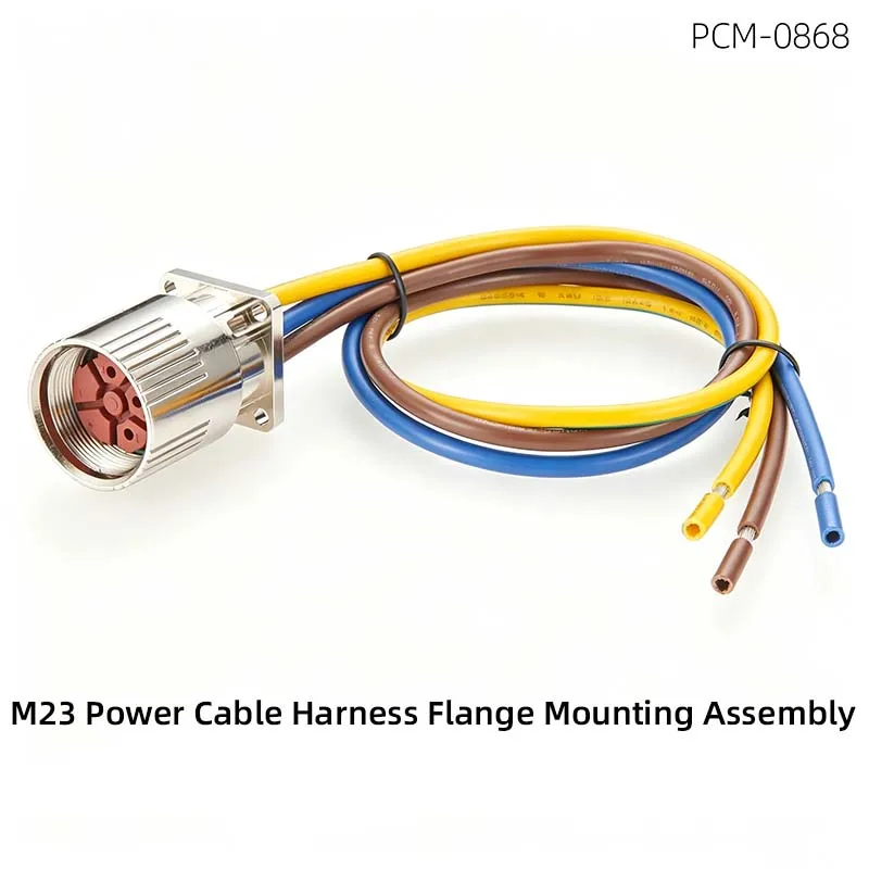 M23 Power Cable Harness Flange Mounting Assembly – Industrial-Grade High-Power Power Supply Cable Harness Panel Mount
M23 Power Cable Harness Flange Mounting Assembly – Industrial-Grade High-Power Power Supply Cable Harness Panel Mount