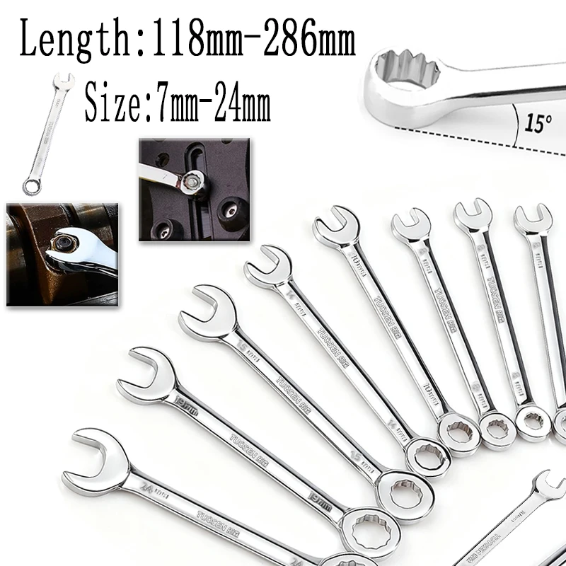 1-3 шт., набор комбинированных ключей 7-24 мм, метрические шлицевые кольца, гаечный ключ с открытым концом, универсальные ручные инструменты для ремонта автомобилей для механиков
1-3 шт., набор комбинированных ключей 7-24 мм, метрические шлицевые кольца, гаечный ключ с открытым концом, универсальные ручные инструменты для ремонта автомобилей для механиков