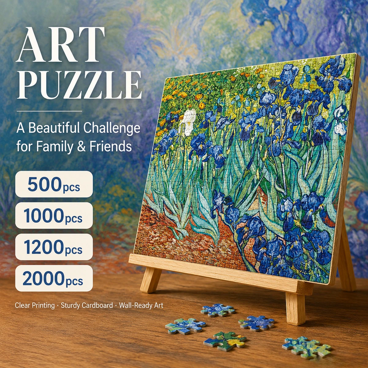 Jigsaw Puzzle 500/1000/1200/2000 Pieces for Adult Game Van Gogh Irises Artwork Environmentally Friendly Paper Christmas Gift Toy
Jigsaw Puzzle 500/1000/1200/2000 Pieces for Adult Game Van Gogh Irises Artwork Environmentally Friendly Paper Christmas Gift Toy