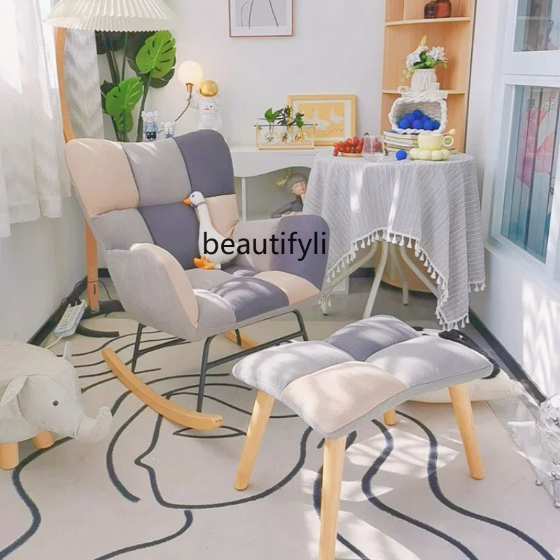 xz1CXH Lazy Leisure Chair Nordic Light Luxury Internet Celebrity Living Room Bedroom Adult Recliner Single Rocking Chair
xz1CXH Lazy Leisure Chair Nordic Light Luxury Internet Celebrity Living Room Bedroom Adult Recliner Single Rocking Chair