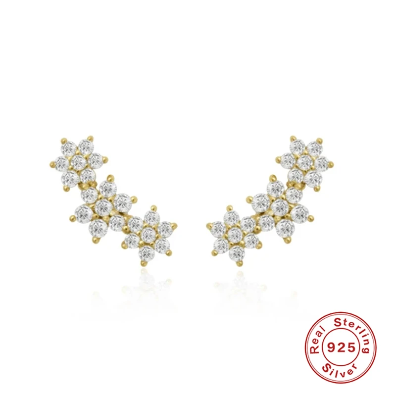 Aide 925 Sterling Silver Clear Black Zircon Crystal Three Flower Stud Earring 2020 Women Fashion Wedding Party Fine Jewelry
Aide 925 Sterling Silver Clear Black Zircon Crystal Three Flower Stud Earring 2020 Women Fashion Wedding Party Fine Jewelry