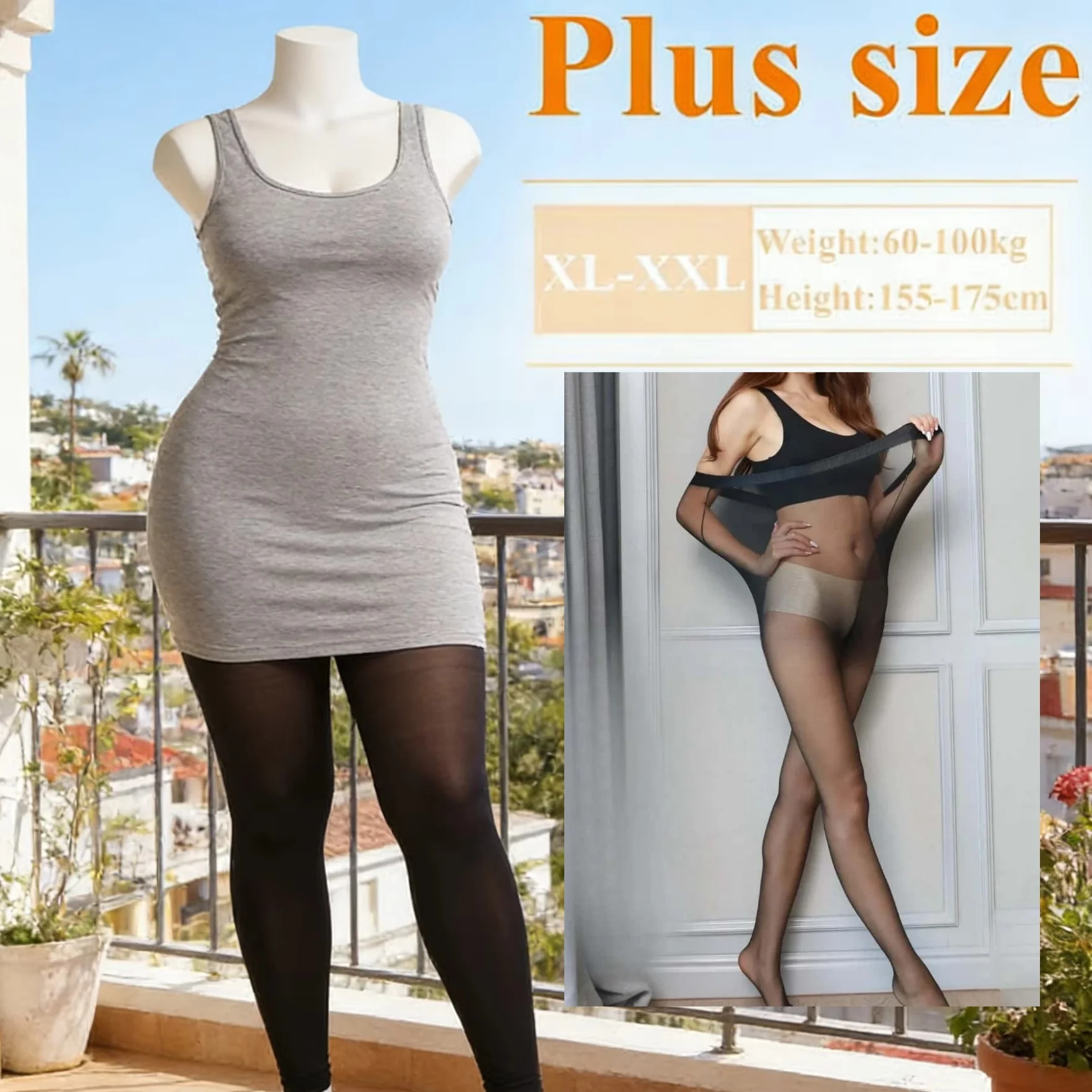 3XXXL plus size Black silk Tights for Women High Waist Stretchy Sexy Summer Pantyhose
3XXXL plus size Black silk Tights for Women High Waist Stretchy Sexy Summer Pantyhose