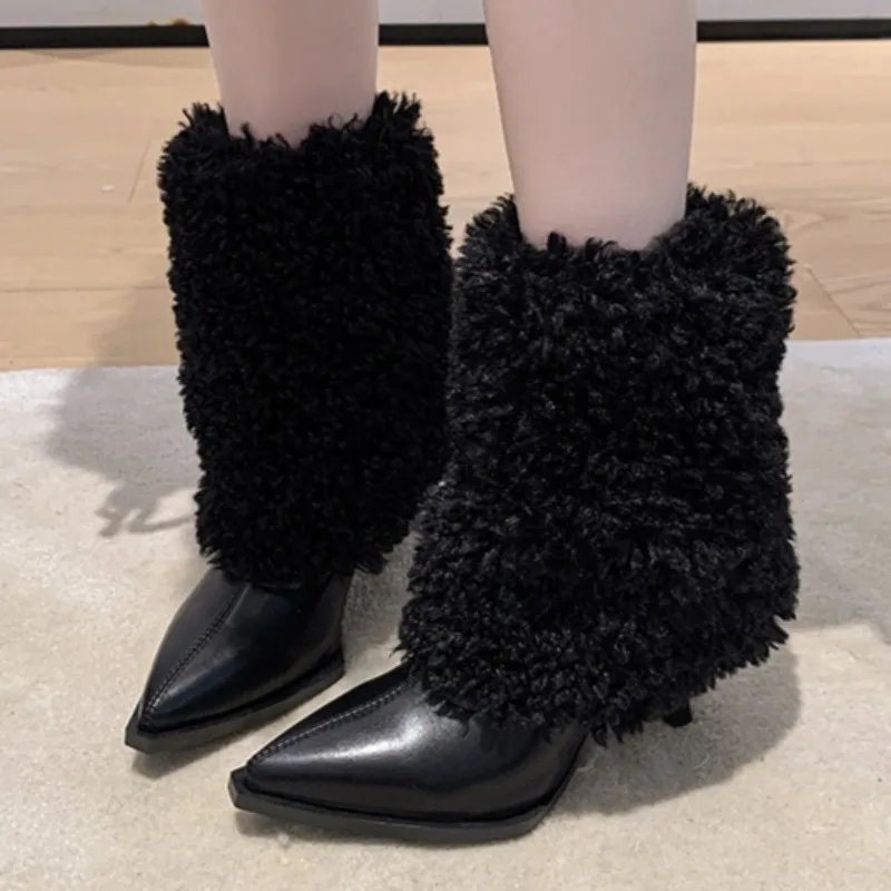 2025 High Heels Women Fur Ankle Boots Pointed Toe Elegant Winter New Shoes Designer Chelsea Short Boots Party Pumps Zapatillas
2025 High Heels Women Fur Ankle Boots Pointed Toe Elegant Winter New Shoes Designer Chelsea Short Boots Party Pumps Zapatillas