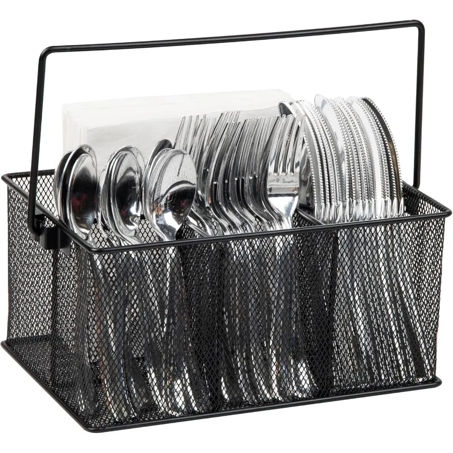 Mind Reader Utensil Holder Silverware Organizer Caddy Cutlery Holder Kitchen Metal Mesh 10L x 7W x 4.75H Black
Mind Reader Utensil Holder Silverware Organizer Caddy Cutlery Holder Kitchen Metal Mesh 10L x 7W x 4.75H Black