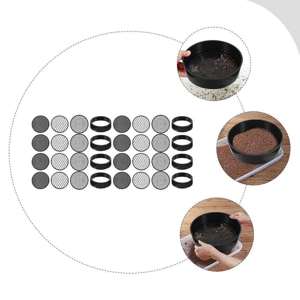 8 компл., мини-ручное сито для почвы, садовая просеивающая сковорода, пластиковая сетка для копания, пересадки, инструмент для компоста, садовое оборудование
8 компл., мини-ручное сито для почвы, садовая просеивающая сковорода, пластиковая сетка для копания, пересадки, инструмент для компоста, садовое оборудование