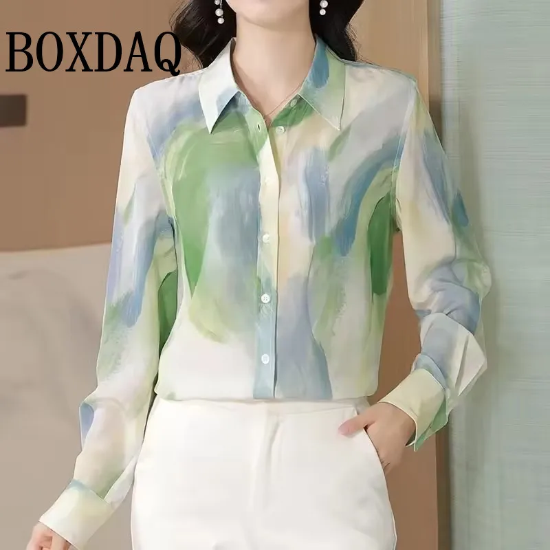 Женская рубашка с градиентным графическим принтом Tie Dye, модный элегантный свободный кардиган с длинными рукавами и пуговицами, винтажные классические повседневные женские топы
Женская рубашка с градиентным графическим принтом Tie Dye, модный элегантный свободный кардиган с длинными рукавами и пуговицами, винтажные классические повседневные женские топы