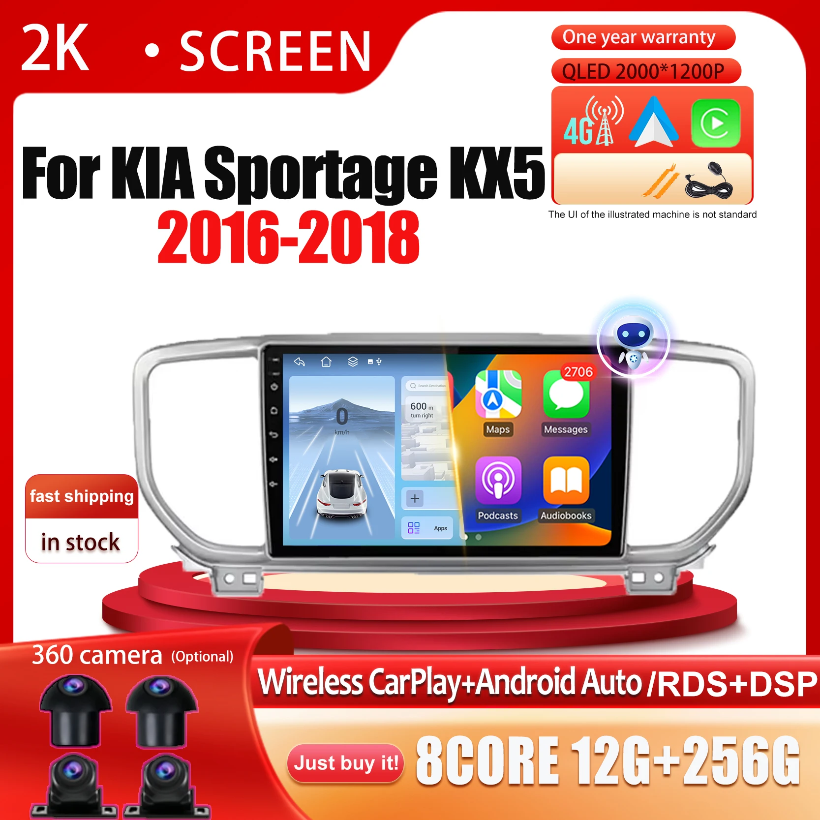 Car Player Android 14 Screen For KIA Sportage KX5 2016-2018 Wireless Carplay Stereos Rear Camera Monitor Multimedia No 2Din DVD
Car Player Android 14 Screen For KIA Sportage KX5 2016-2018 Wireless Carplay Stereos Rear Camera Monitor Multimedia No 2Din DVD