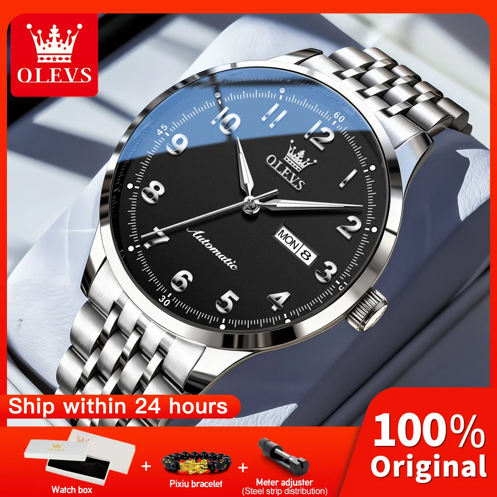 Мужские часы OLEVS 7100 с механическим механизмом, большим цифровым дисплеем, функцией подсветки, водонепроницаемостью 30 м и окошком календаря.
Мужские часы OLEVS 7100 с механическим механизмом, большим цифровым дисплеем, функцией подсветки, водонепроницаемостью 30 м и окошком календаря.