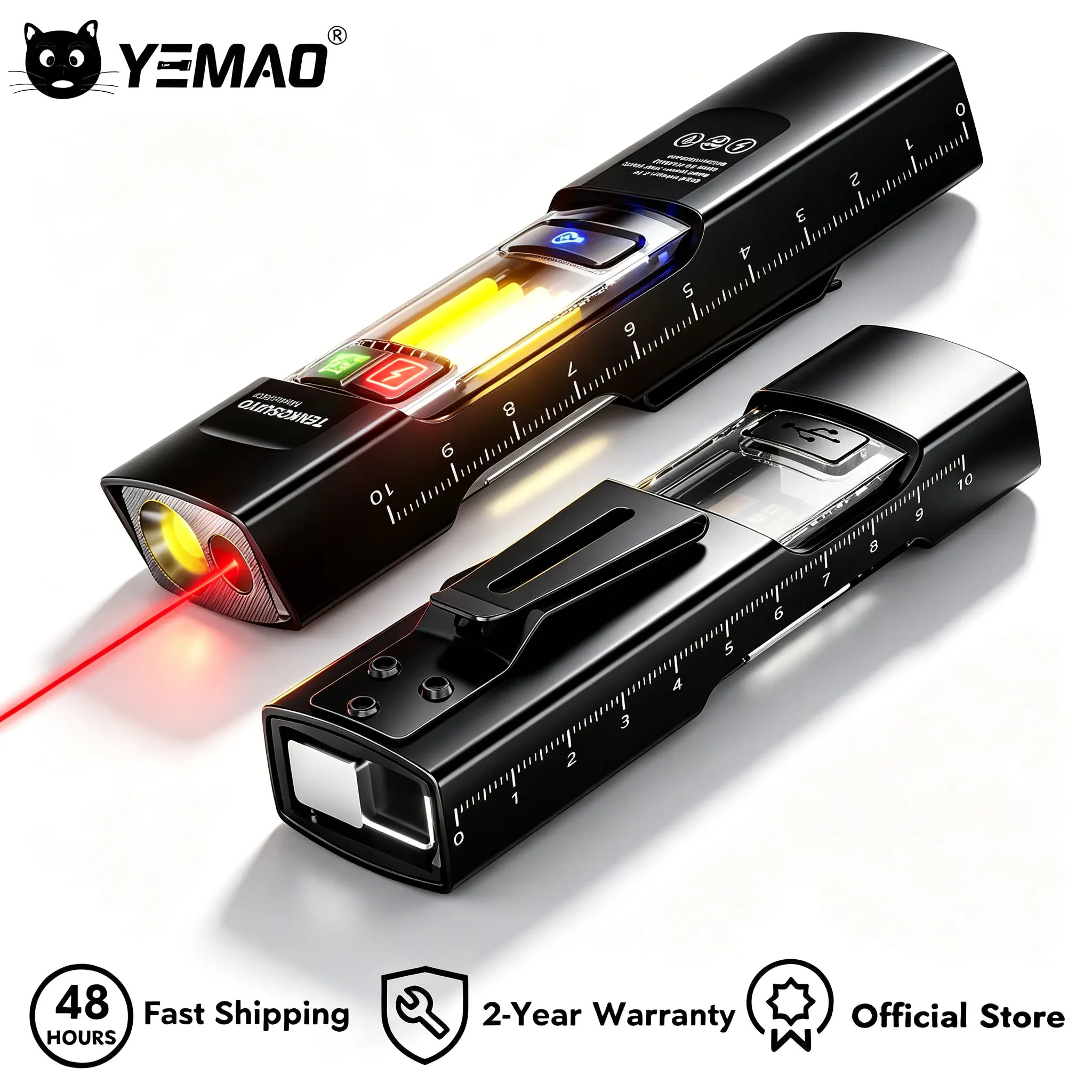Triple Light Source EDC Flashlight Red Beam Night Vision 680 Lumens Max Stepless Dimming Magnetic Base USB Charging
Triple Light Source EDC Flashlight Red Beam Night Vision 680 Lumens Max Stepless Dimming Magnetic Base USB Charging