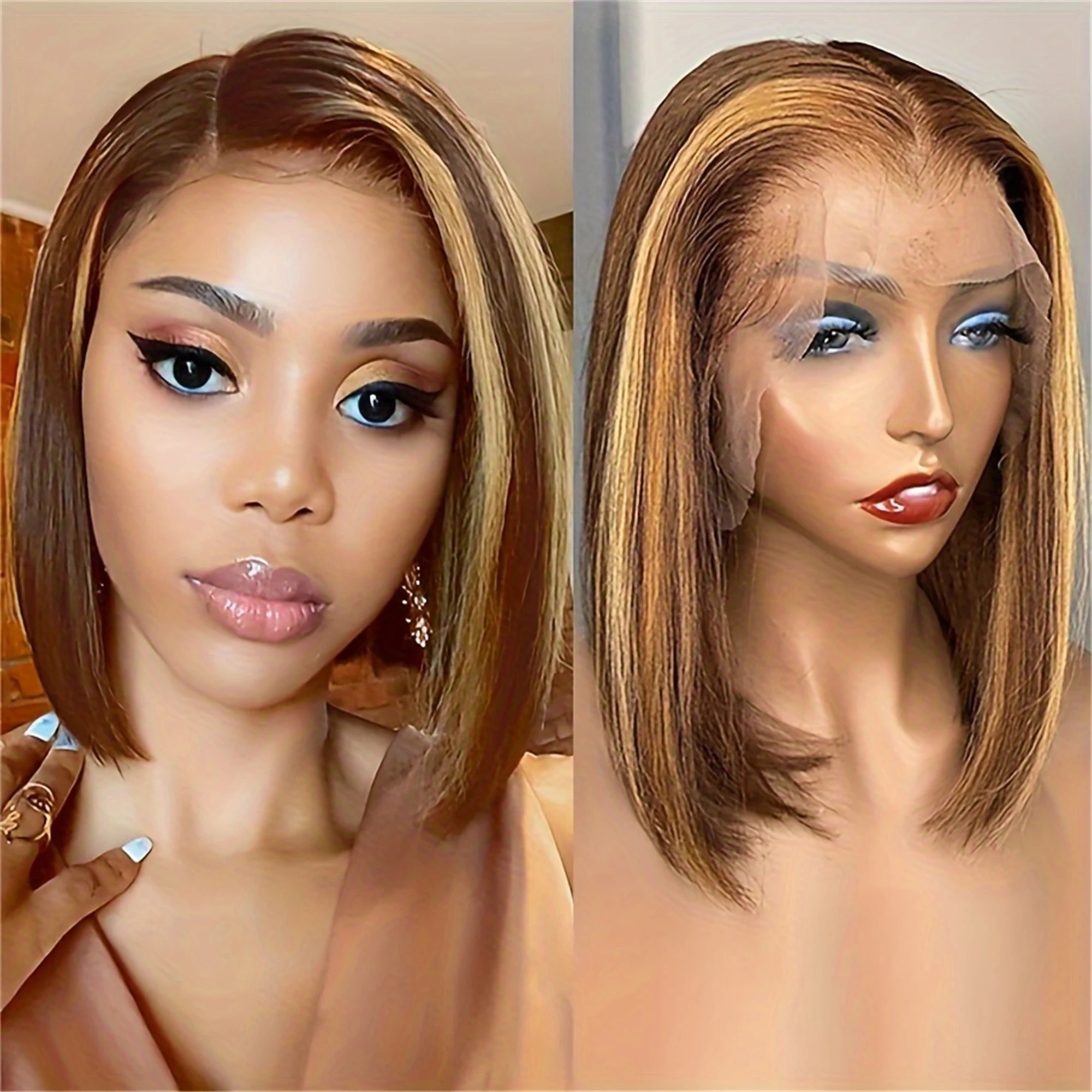 13x4 Transparent Lace Front Bob Wig Human Hair Ombre Honey Blonde 13x4 Wigs 10-16inch 4/27 Colored Transparent Frontal Lace Wig
13x4 Transparent Lace Front Bob Wig Human Hair Ombre Honey Blonde 13x4 Wigs 10-16inch 4/27 Colored Transparent Frontal Lace Wig