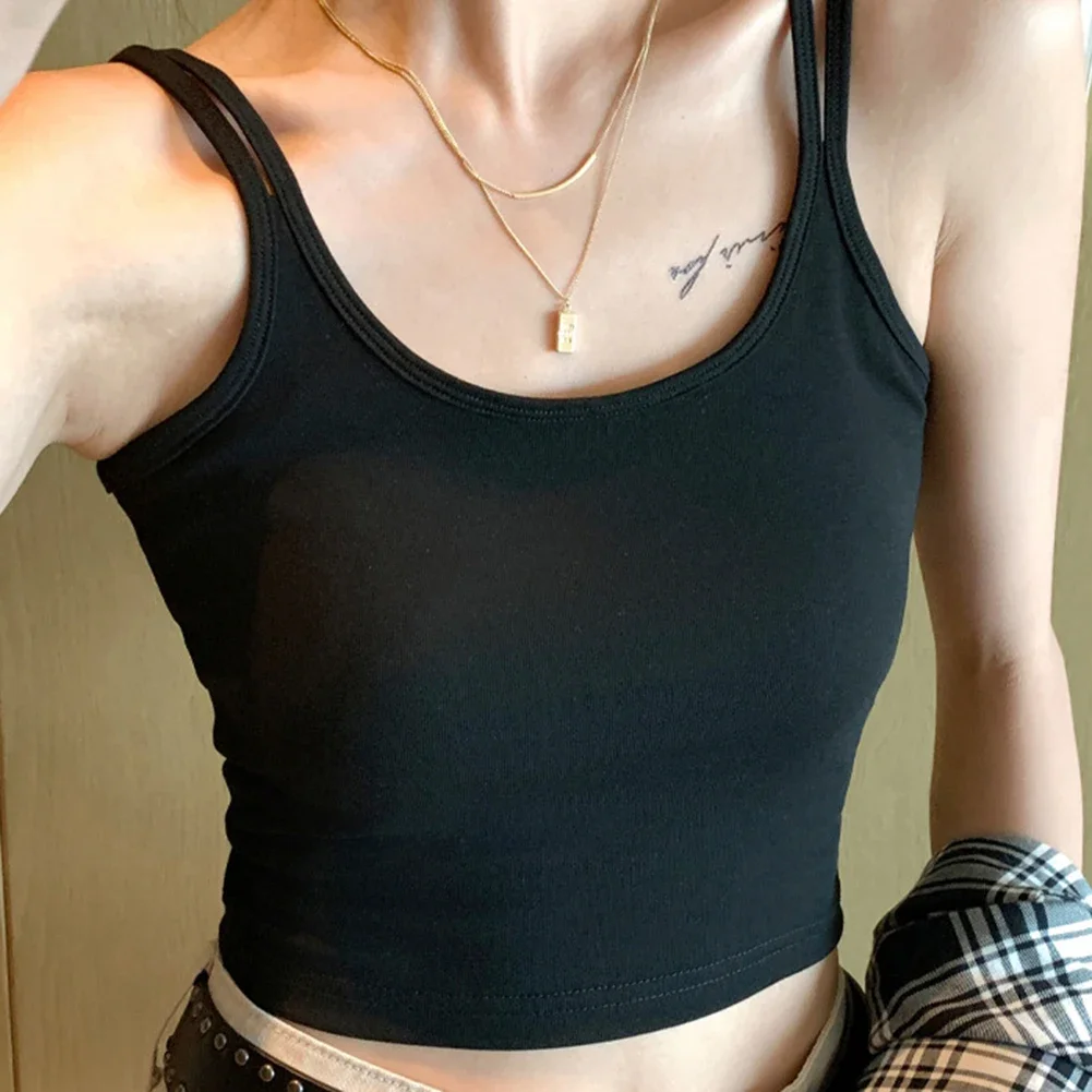 Casual Summer Look Black Shoulder Strap Top Beautiful Back Shoulder Strap Casual Jacket Versatile Summer Apparel
Casual Summer Look Black Shoulder Strap Top Beautiful Back Shoulder Strap Casual Jacket Versatile Summer Apparel