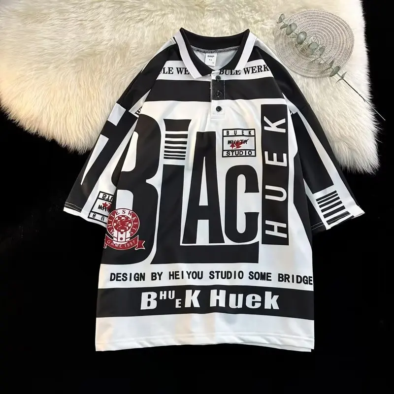Summer Men's Hip Hop T-irt Large Size 250 Pou Street Sle Trendy Printed Turn-down Collar Casual Comfortable Polyester
Summer Men's Hip Hop T-irt Large Size 250 Pou Street Sle Trendy Printed Turn-down Collar Casual Comfortable Polyester