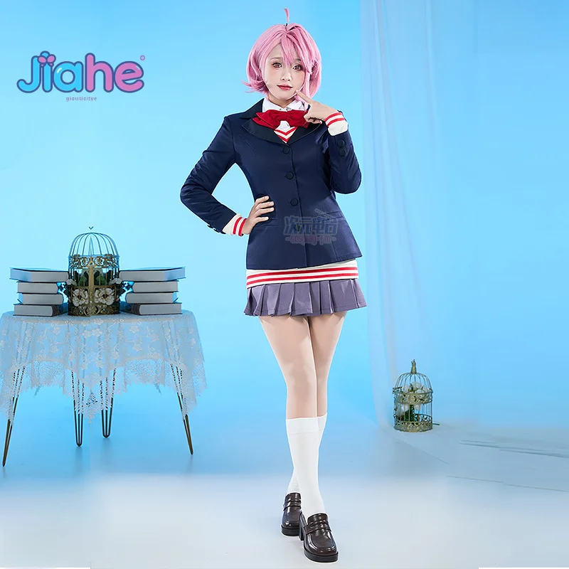 DAN DA DAN Anime Shiratori Aira Cosplay Costume Coat shirt tie socks short campus JK uniform Halloween party sweet girl set
DAN DA DAN Anime Shiratori Aira Cosplay Costume Coat shirt tie socks short campus JK uniform Halloween party sweet girl set