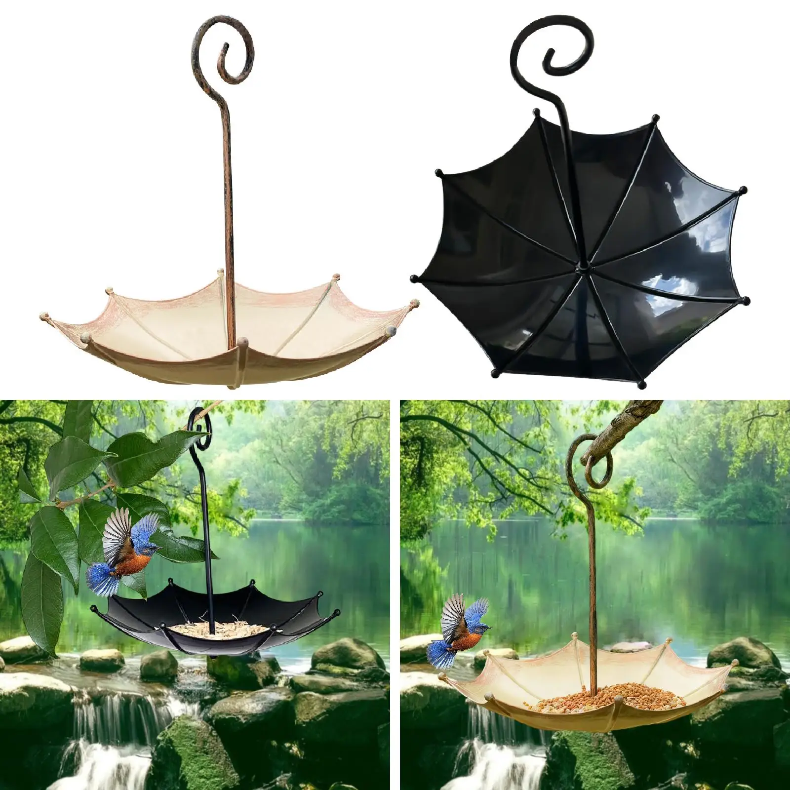 Decorative Outdoor Umbrella Shape Birdfeeder Hanging Bird Bath Feeder for Yard Garden Lovers Supplies
Decorative Outdoor Umbrella Shape Birdfeeder Hanging Bird Bath Feeder for Yard Garden Lovers Supplies