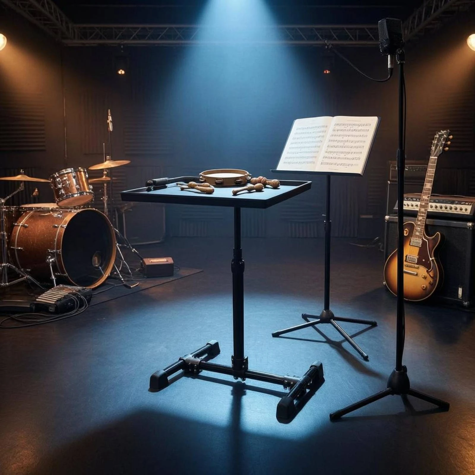 Drum Percussion Tray Dark Surface Drum Accessory Holder
Drum Percussion Tray Dark Surface Drum Accessory Holder