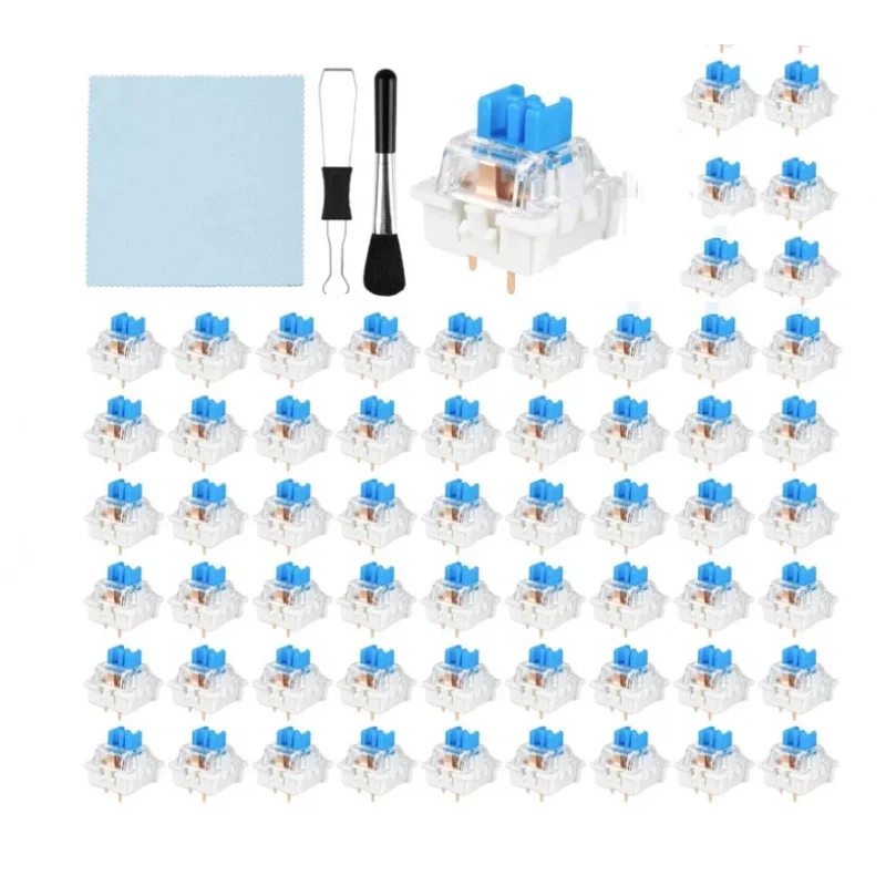 50/90Pcs Blue Clicky Keyboard Switches 3D Printer Keyboard Switch Set 3Pin Compatible DIY Keycap Puller Cleaning Brush
50/90Pcs Blue Clicky Keyboard Switches 3D Printer Keyboard Switch Set 3Pin Compatible DIY Keycap Puller Cleaning Brush