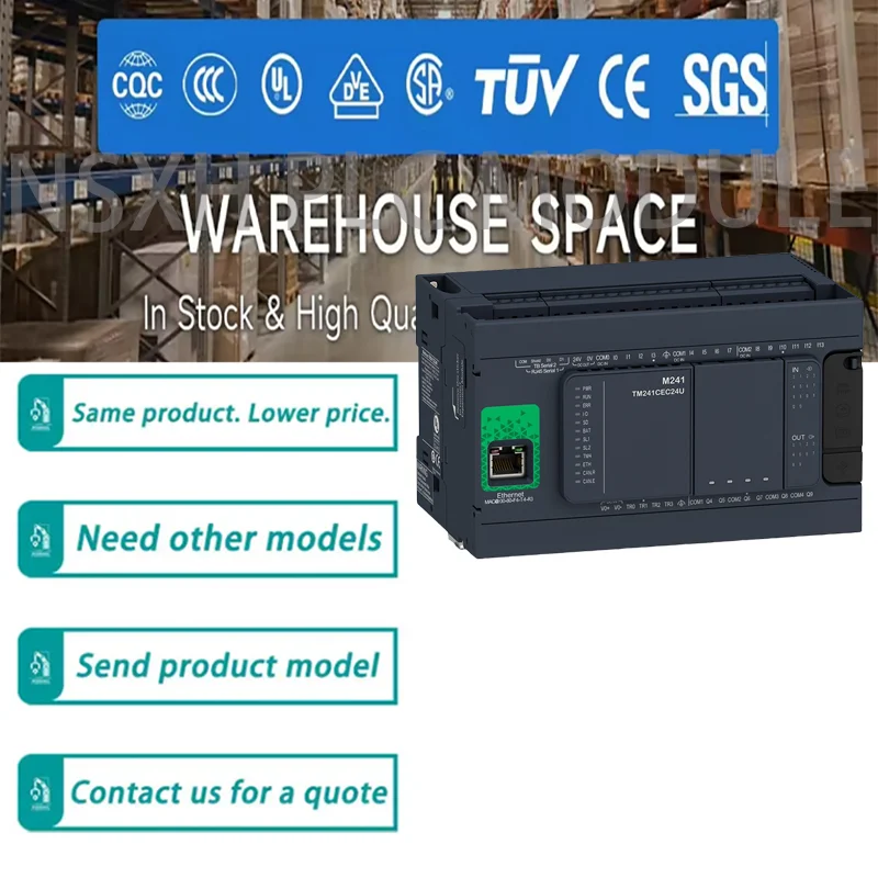 Brand New Original PLC Modicon M241 Logic controller TM241CE24R TM241CE24T TM241CE24U
Brand New Original PLC Modicon M241 Logic controller TM241CE24R TM241CE24T TM241CE24U