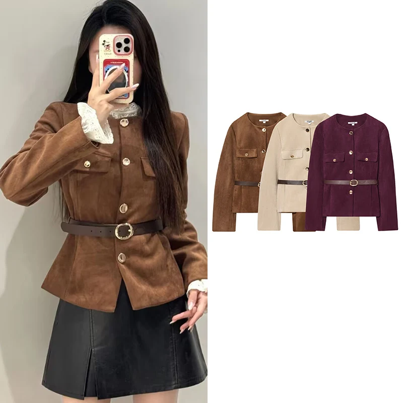 Chic Youth Street Travel Casual Coats Autumn Jackets Women's 2025 New Fashion Slim O-neck Belt Elegant Warm Women's Jackets
Chic Youth Street Travel Casual Coats Autumn Jackets Women's 2025 New Fashion Slim O-neck Belt Elegant Warm Women's Jackets