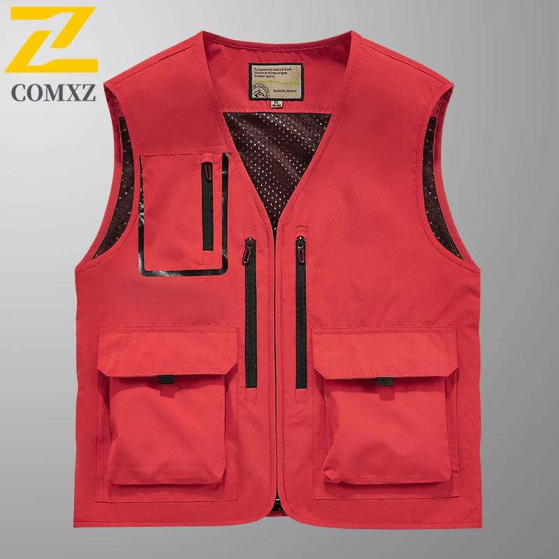Summer New Men Vest Breathable Fashion Versatile Multi Pocket Zipper Photography Sleeveless Jacket Outdoor Camping Fishing Vest
Summer New Men Vest Breathable Fashion Versatile Multi Pocket Zipper Photography Sleeveless Jacket Outdoor Camping Fishing Vest