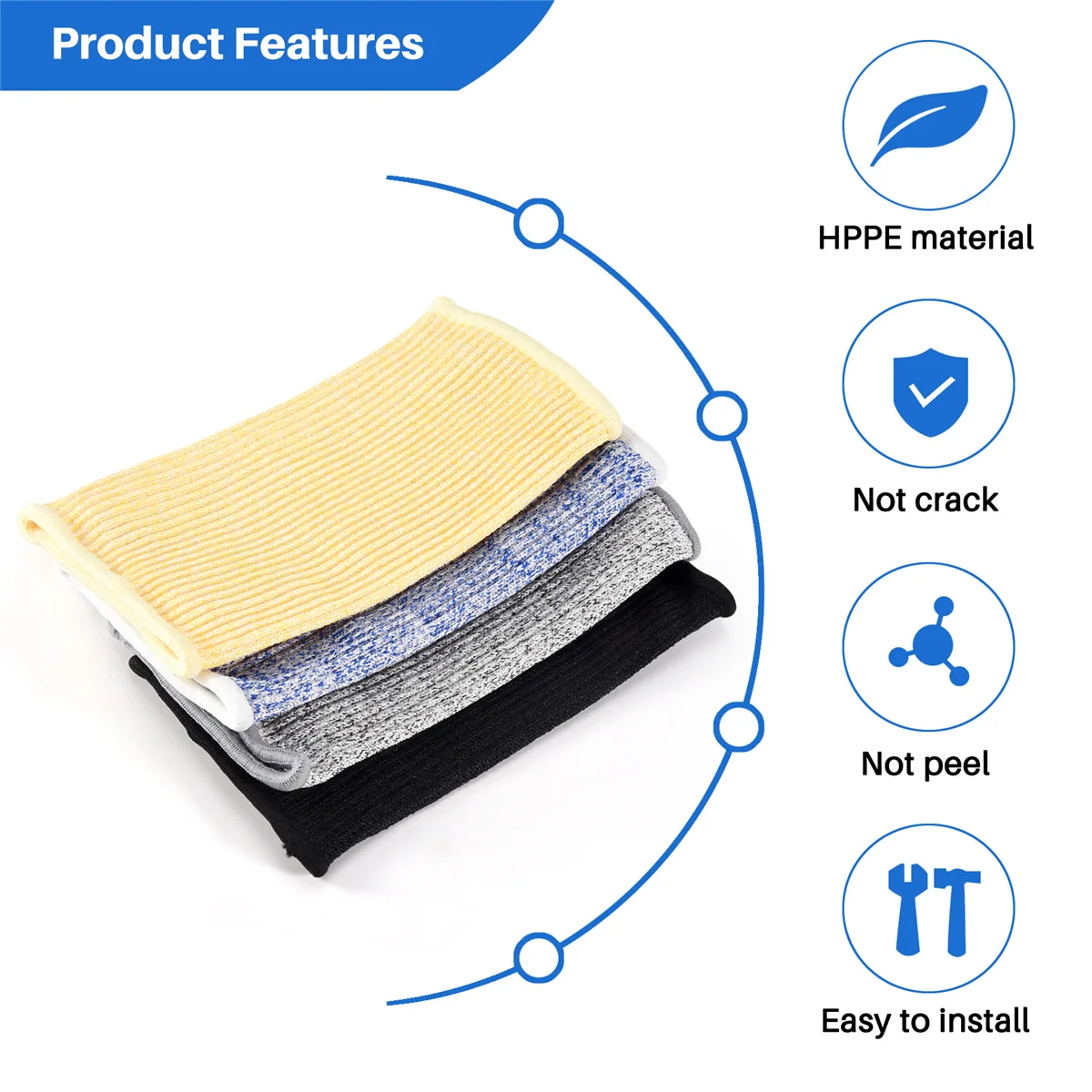 B24A 4 Pair Cut and Burn Resistant Sleeves Arm Protection Sleeves Forearm Protectors for Thin Skin and Bruising
B24A 4 Pair Cut and Burn Resistant Sleeves Arm Protection Sleeves Forearm Protectors for Thin Skin and Bruising