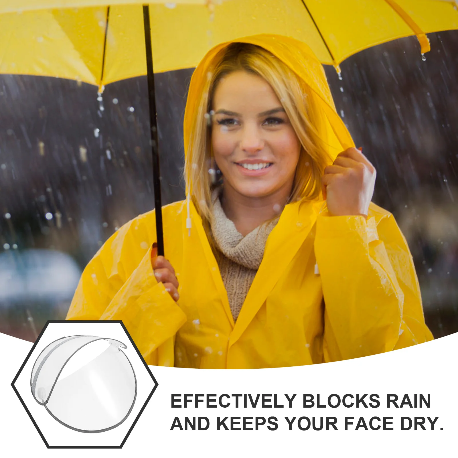 Плащ с полями шляпы, прозрачная сменная защита для лица, дождевик-пончо, капюшон, защита от дождя, аксессуар, плащ, маска 
Плащ с полями шляпы, прозрачная сменная защита для лица, дождевик-пончо, капюшон, защита от дождя, аксессуар, плащ, маска
