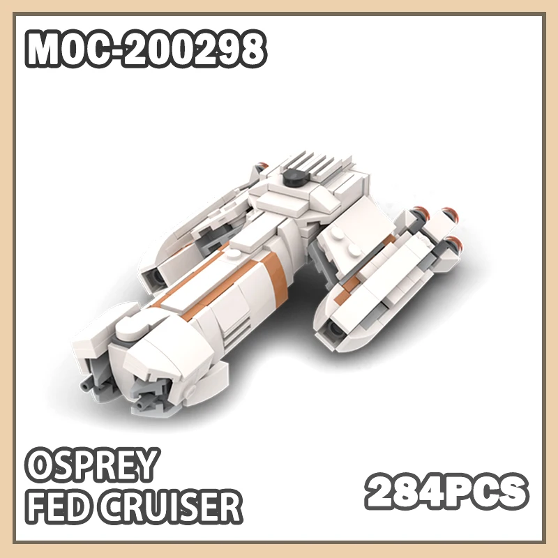 MOC-200298 Science Fiction Game Spaceship Osprey Fed Cruiser Building Block Model Brick Set Creative Gifts Miniature DIY 284PCS
MOC-200298 Science Fiction Game Spaceship Osprey Fed Cruiser Building Block Model Brick Set Creative Gifts Miniature DIY 284PCS