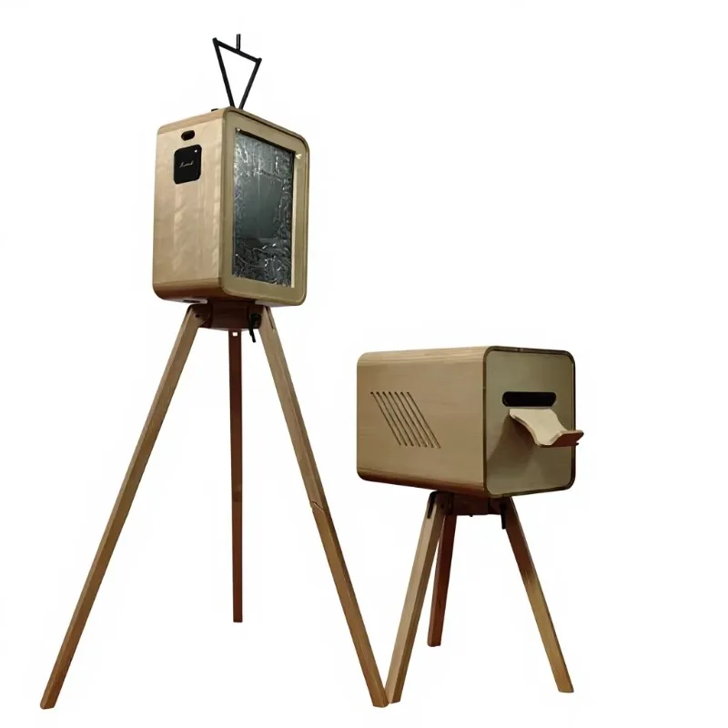 Wooden double-sided folding photo booth that rotates 360 degrees to take photos. Suitable for weddings and parties.
Wooden double-sided folding photo booth that rotates 360 degrees to take photos. Suitable for weddings and parties.