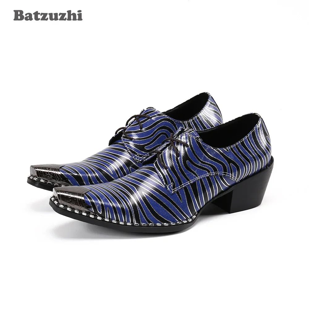 Batzuzhi Designer's Men Shoes Pointed Toe Formal Leather Dress Shoes Men Lace-up 6.5cm High Heels Blue Party, Business Shoes Men
Batzuzhi Designer's Men Shoes Pointed Toe Formal Leather Dress Shoes Men Lace-up 6.5cm High Heels Blue Party, Business Shoes Men