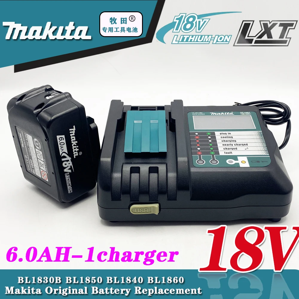 Rechargeable battery 100% original Makita charger, Makita 18V BL1830B, BL1830A, BL1850, BL1850B tool battery charger
Rechargeable battery 100% original Makita charger, Makita 18V BL1830B, BL1830A, BL1850, BL1850B tool battery charger