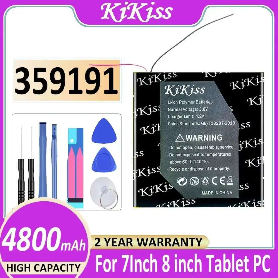 4800mAh 359191 High Compatibility For 7 8 Inch Tablet PC Accumulator With 2 Wires Environmentally Friendly Laptop Battery
4800mAh 359191 High Compatibility For 7 8 Inch Tablet PC Accumulator With 2 Wires Environmentally Friendly Laptop Battery