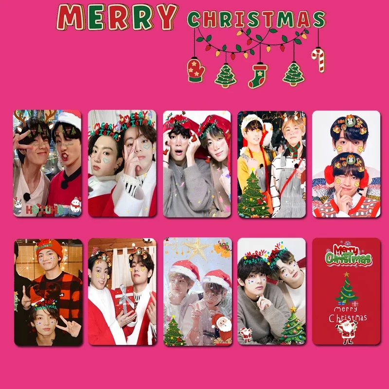 9PCS/Lot Merry Christmas Kpop Photocard Holographic Laser Photo Print Postcard TAEKOOKS VJIKOOK For Fans Gifts Accessoires Merch
9PCS/Lot Merry Christmas Kpop Photocard Holographic Laser Photo Print Postcard TAEKOOKS VJIKOOK For Fans Gifts Accessoires Merch