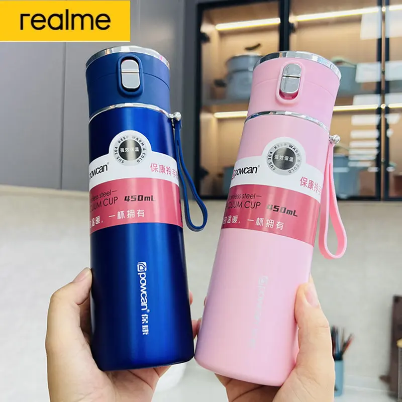 realme Thermal Water Bottle Sports Straight Drinking Cup 304Stainless Steel Tumbler Large Capacity Portable Thermos Water Bottle
realme Thermal Water Bottle Sports Straight Drinking Cup 304Stainless Steel Tumbler Large Capacity Portable Thermos Water Bottle