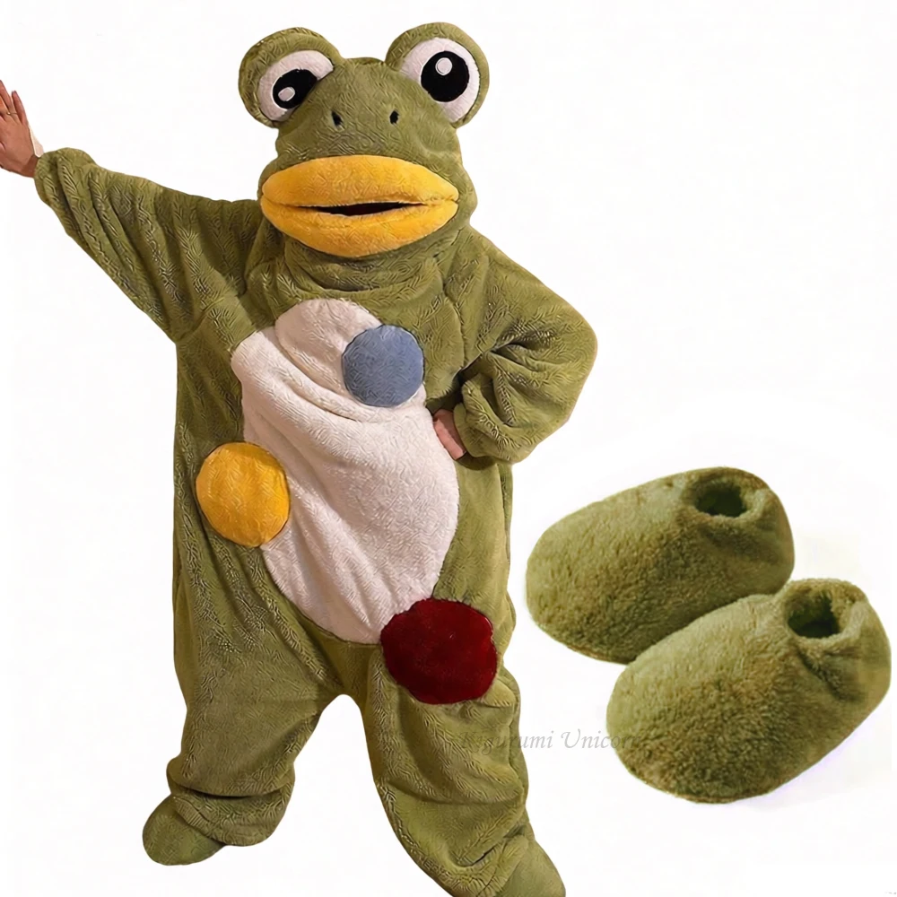 Cartoon Frog Kigurumi Unicorn Winter Pajamas Onesie Pyjama Costumes For Halloween Carnival Cosplay Women Men Party Slipper
Cartoon Frog Kigurumi Unicorn Winter Pajamas Onesie Pyjama Costumes For Halloween Carnival Cosplay Women Men Party Slipper
