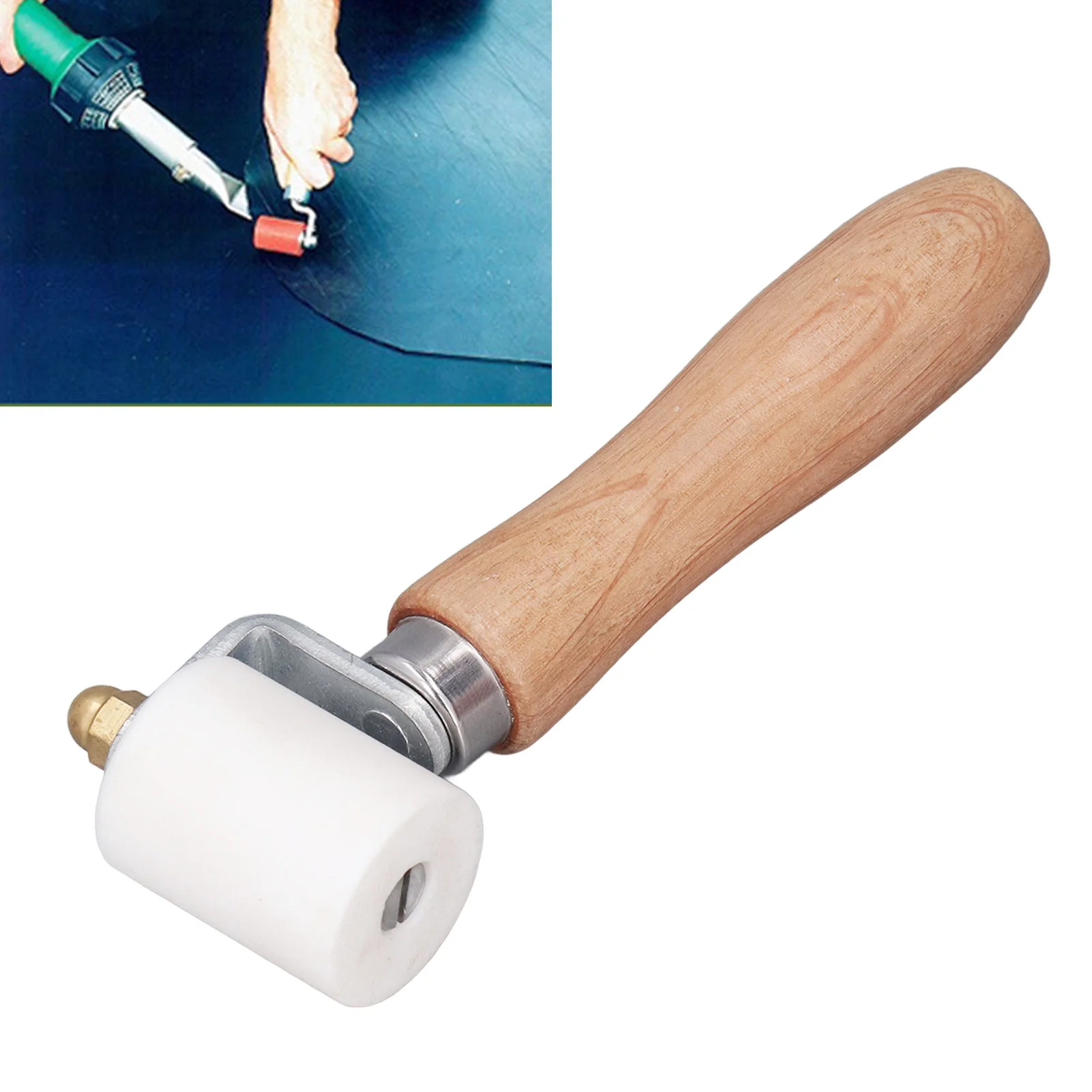 Pressure Seam Rollers High Temperature Resistant Ergonomic Wooden Pressing Roller for PVC Waterproofing Membrane Tarpaulin Film
Pressure Seam Rollers High Temperature Resistant Ergonomic Wooden Pressing Roller for PVC Waterproofing Membrane Tarpaulin Film