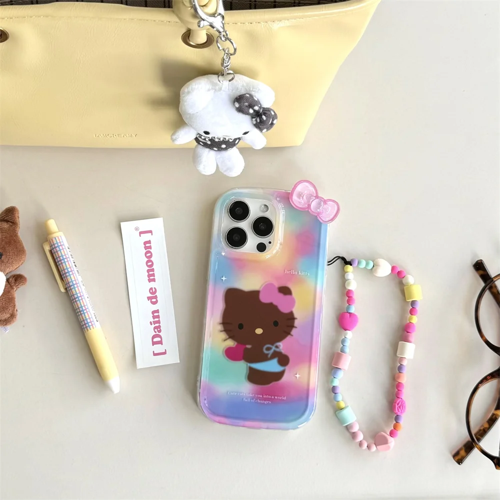 INS Cute 3D Bow Colorful Hellokitty shockproof protective cover for iPhone 14 15 16 Pro Max with chain Kawaii Funda For 16 Case
INS Cute 3D Bow Colorful Hellokitty shockproof protective cover for iPhone 14 15 16 Pro Max with chain Kawaii Funda For 16 Case