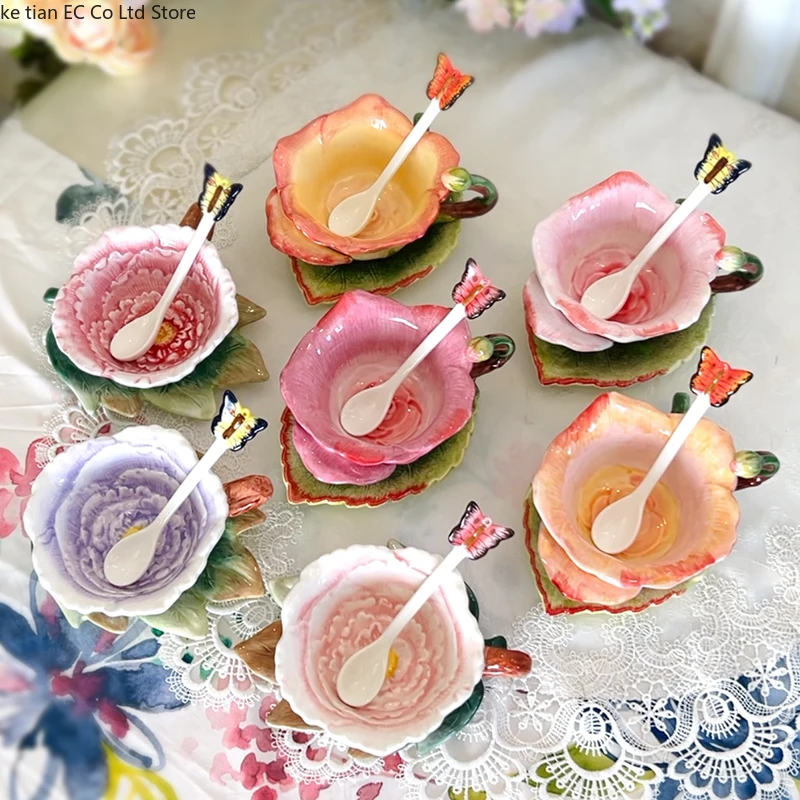 150ml Ceramic Coffee Cup Mug with Spoon Underglaze Hand-painted Rose Tea Cups and Saucer Sets Afternoon Black Tea Cup Home Gift
150ml Ceramic Coffee Cup Mug with Spoon Underglaze Hand-painted Rose Tea Cups and Saucer Sets Afternoon Black Tea Cup Home Gift