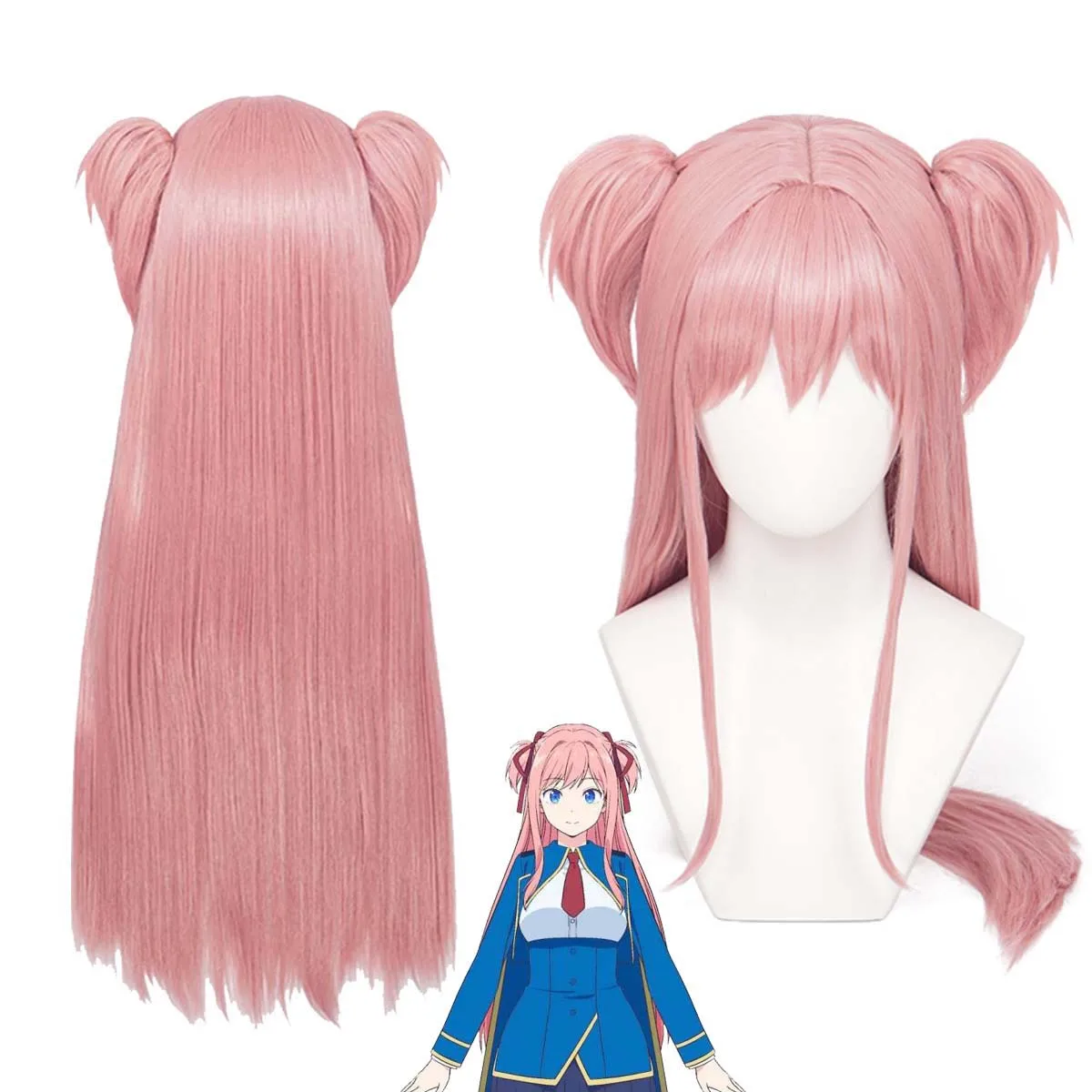 Аниме Kinsou no Vermeil Косплей lilia Розовый парик
Аниме Kinsou no Vermeil Косплей lilia Розовый парик