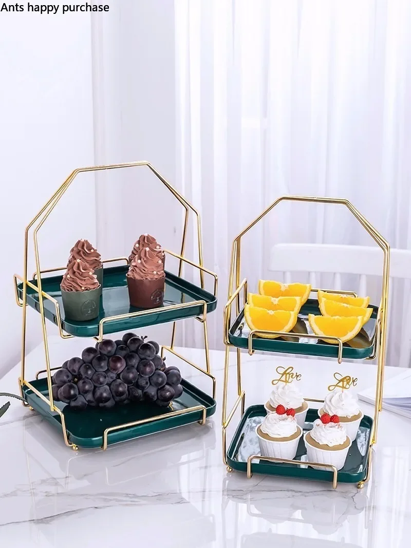 Iron Ceramics Fruit Tray European Style Double Layer Snack Tray Cake Stand Pastry Display Stand Living Room Candy Tray Cake Tool
Iron Ceramics Fruit Tray European Style Double Layer Snack Tray Cake Stand Pastry Display Stand Living Room Candy Tray Cake Tool