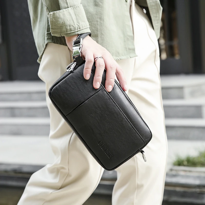 Top-quality PU Leather Men's Clutch Bag New Fashion Business Wallet Multi-pocket Storage Clutches Handbags Purses Shoulder Bags
Top-quality PU Leather Men's Clutch Bag New Fashion Business Wallet Multi-pocket Storage Clutches Handbags Purses Shoulder Bags