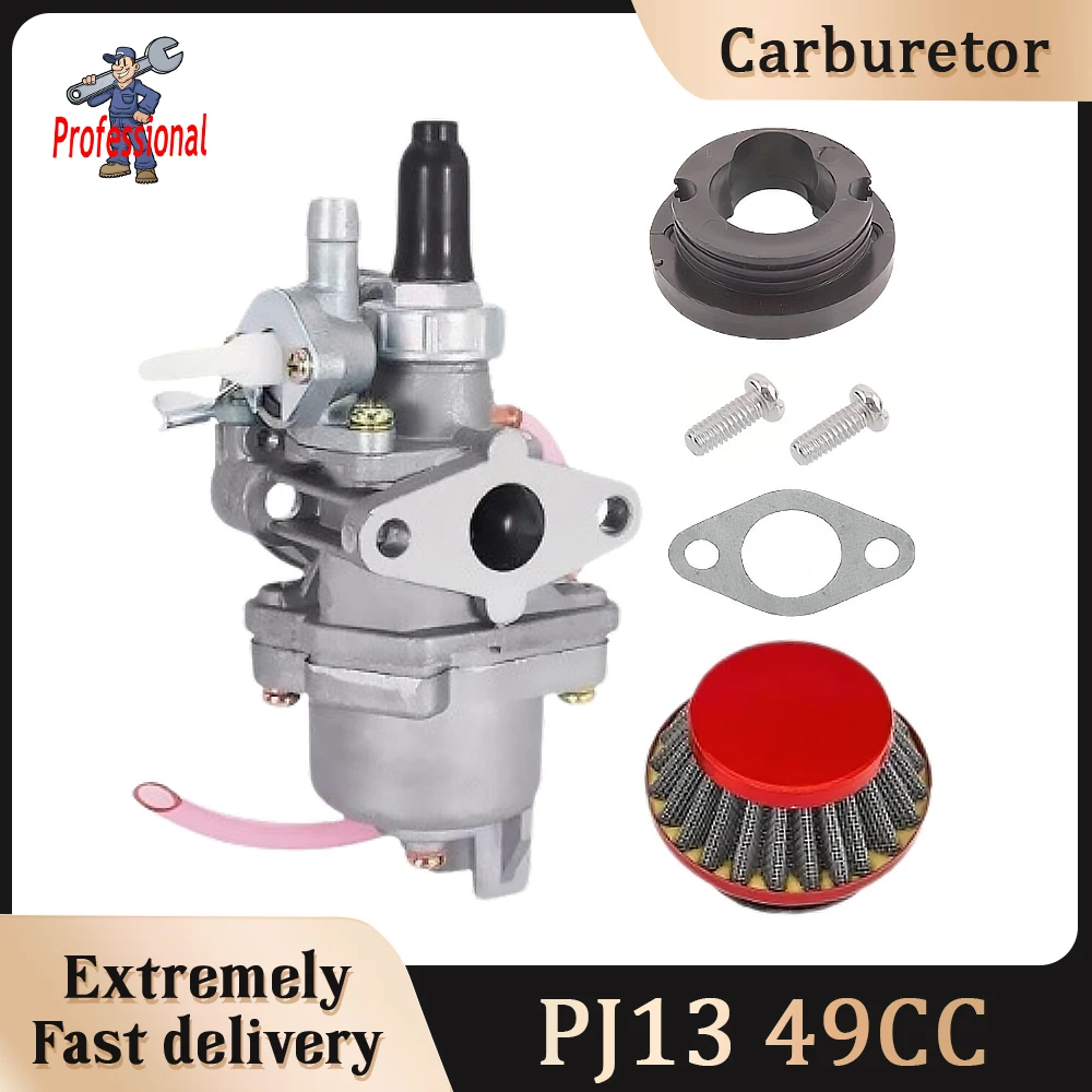 PJ13 49CC Carburetor With Steel Air Filter Inlet Pipe For 43cc 47cc Engine Mini Moto ATV Quad Dirt Pocket Bike 2 Stroke Carbu
PJ13 49CC Carburetor With Steel Air Filter Inlet Pipe For 43cc 47cc Engine Mini Moto ATV Quad Dirt Pocket Bike 2 Stroke Carbu