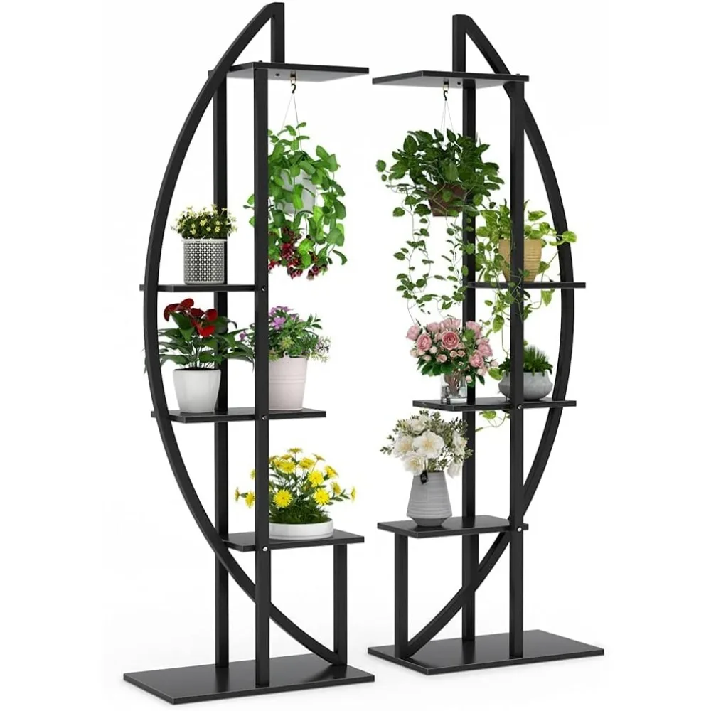 5-Tier Plant Stand Pack of 2, Multi-Purpose Curved Display Shelf Bonsai Flower Plant Stand Rack for Indoor Garden, or Balcony
5-Tier Plant Stand Pack of 2, Multi-Purpose Curved Display Shelf Bonsai Flower Plant Stand Rack for Indoor Garden, or Balcony