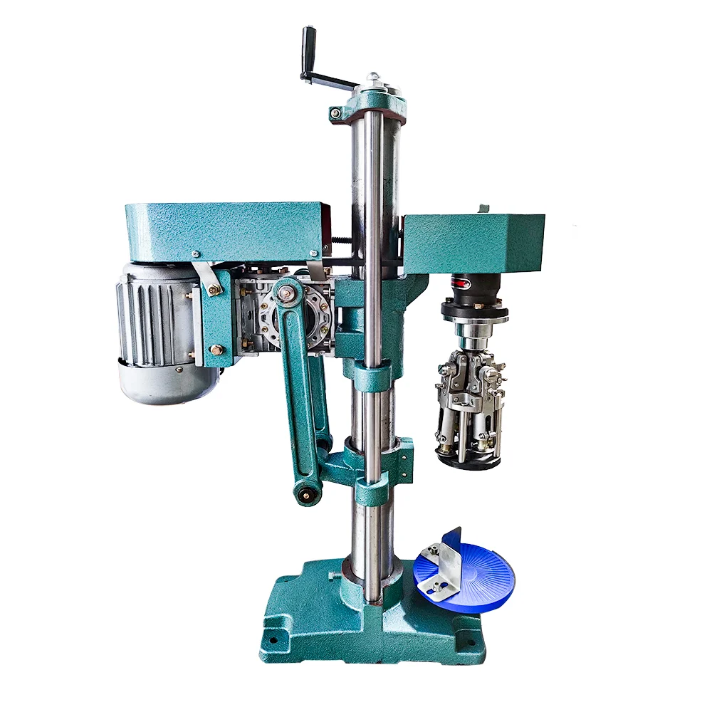 Factory Manual Semi Automatic Wine Vodka Bottle Ropp Sealing Capping Machine Cap Sealing For Aluminum Screw Cap 
Factory Manual Semi Automatic Wine Vodka Bottle Ropp Sealing Capping Machine Cap Sealing For Aluminum Screw Cap