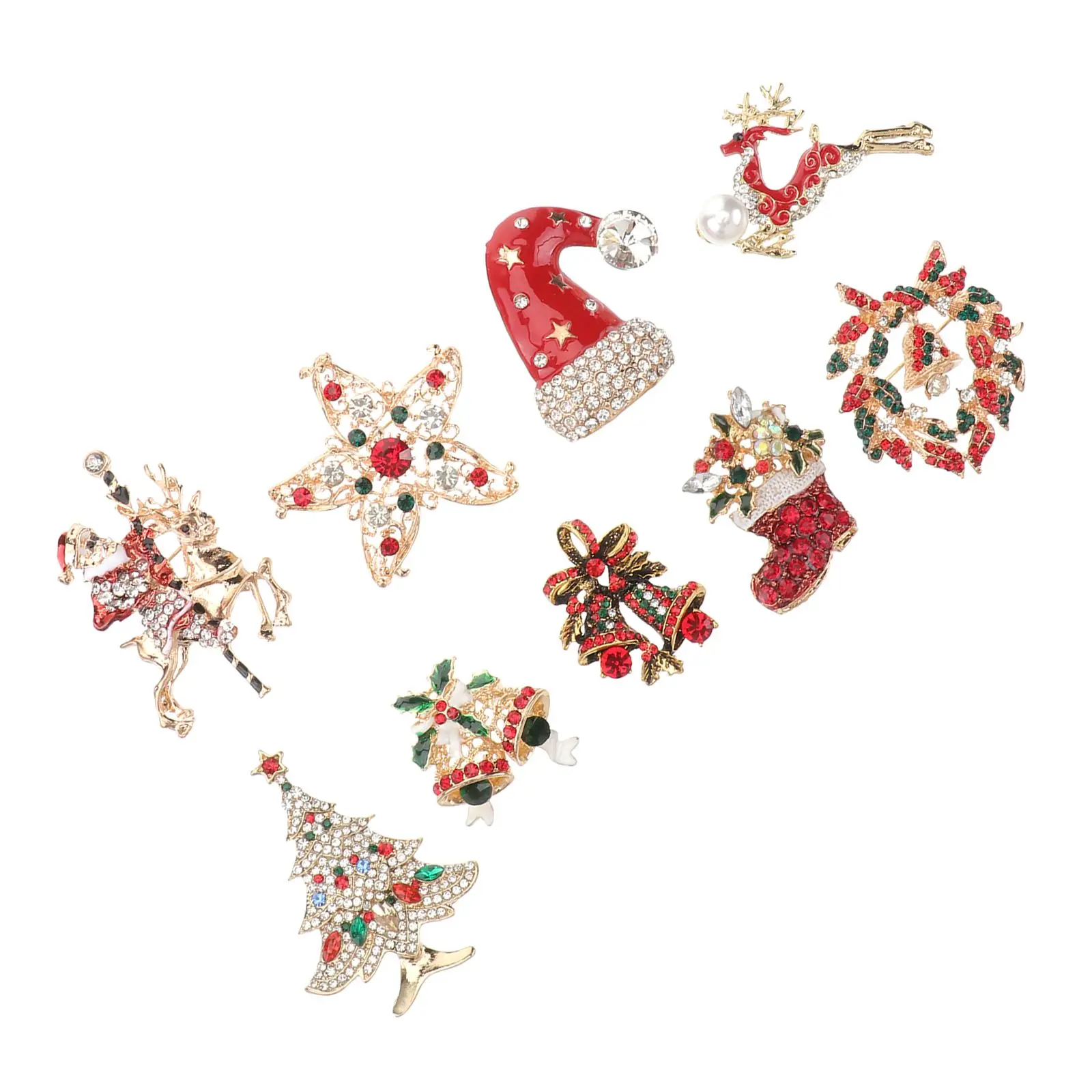 9Pcs Women Brooch Pin Christmas Badges Label Jewelry Gifts Exquisite Design Brightness Daily Use Bag Sweater Dress Shirt
9Pcs Women Brooch Pin Christmas Badges Label Jewelry Gifts Exquisite Design Brightness Daily Use Bag Sweater Dress Shirt