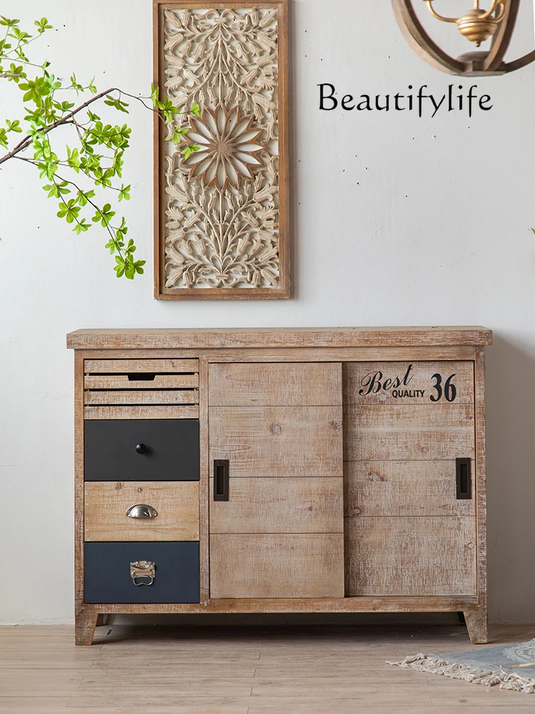 Nordic Antique Style Solid Wood Chest of Drawers Household Minimalist Entrance Cabinet
Nordic Antique Style Solid Wood Chest of Drawers Household Minimalist Entrance Cabinet